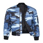 Ma-1 Flight Pilot Us Air Force Military Style Padded Blue Bomber Jacket