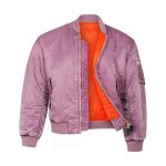 Ma-1 Flight Pilot Us Air Force Military Style Padded Pink Bomber Jacket