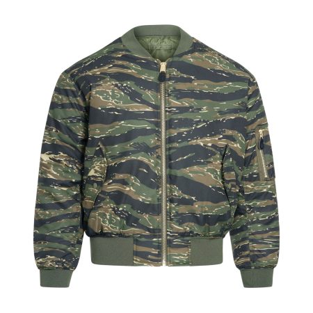 Ma-1 Flight Pilot Us Air Force Military Style Padded Tiger Stripe Jacket