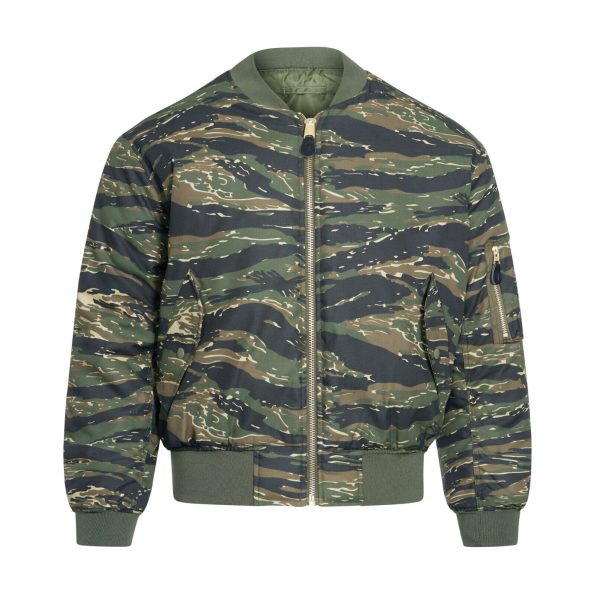 Ma-1 Flight Pilot Us Air Force Military Style Padded Tiger Stripe Jacket