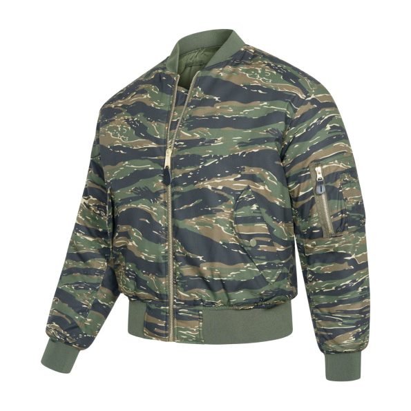 Ma-1 Flight Pilot Us Air Force Military Style Tiger Stripe Jacket.