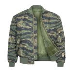 Ma-1 Flight Pilot Us Air Force Military Style Padded Tiger Stripe Jacket