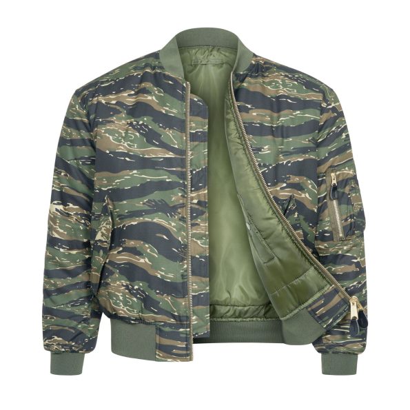 Ma-1 Flight Pilot Us Air Force Military Style Tiger Stripe Jacket