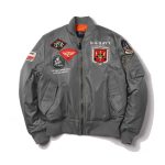 Ma-1 Pilot Flight Jacket Us Air Force Top Gun Grey Bomber Jacket