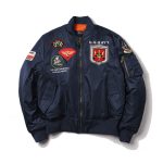 Ma-1 Pilot Flight Jacket Us Air Force Top Gun Navy Blue Jacket