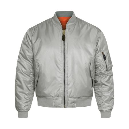 Ma1 Flight Pilot Us Air Force Padded Silver Grey Bomber Jacket