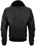 Men’s A-2 Caistor Cowhide Black Leather Bomber Jacket