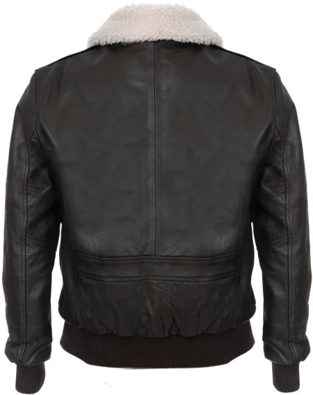 Men's A-2 Caistor Cowhide Brown Leather Bomber Jacket.