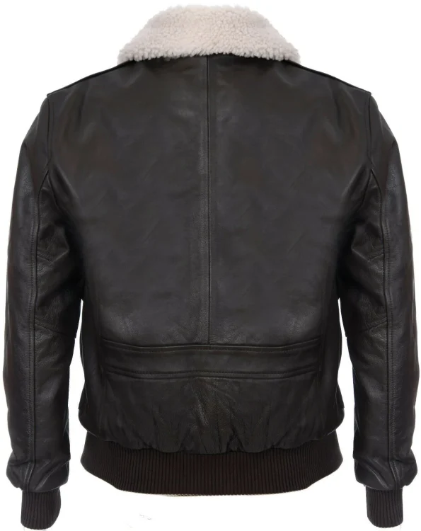 Men's A-2 Caistor Cowhide Brown Leather Bomber Jacket.