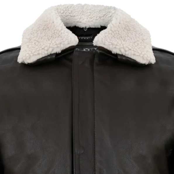 Men's A-2 Caistor Cowhide Brown Leather Jacket.