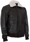 Men’s A-2 Caistor Cowhide Brown Leather Bomber Jacket