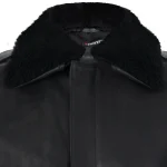 Men’s A-2 Caistor Cowhide Black Leather Bomber Jacket