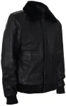 Men’s A-2 Caistor Cowhide Black Leather Bomber Jacket