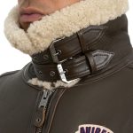 Men’s Avirex B3 Bomber Shearling Leather Jacket