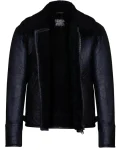 Men’s B-3 Hartland WW2 Black Leather Sheepskin Jacket