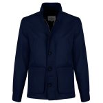 Men's Blue Cotton Zipper Field Jacket