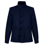 Men’s Blue Cotton Zipper Field Jacket