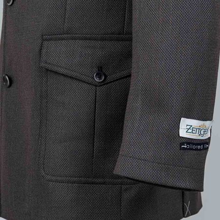 Men's Brown Wool- Blend Field Jacket.