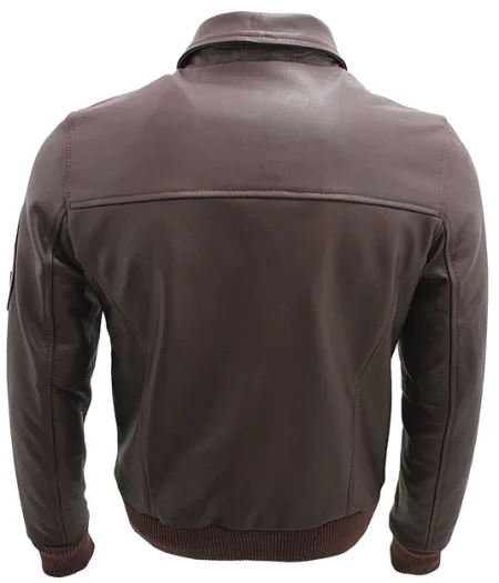 Men's Chingford Cowhide A-2 Burgundy Leather Bomber Jacket.