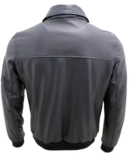 Men’s Chingford Cowhide A-2 Navy Blue Leather Bomber Jacket.
