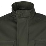 Men’s Green Cotton Zipper Field Jacket
