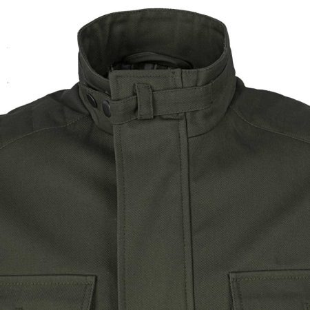 Men's Green Cotton Zipper Field Jacket.