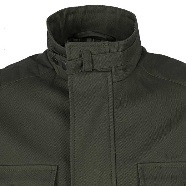Men's Green Cotton Zipper Field Jacket.