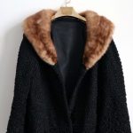 Men’s Karakul Persian Black Lamb Fur With Real Mink Fur Collar Winter Coat