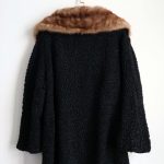 Men’s Karakul Persian Black Lamb Fur With Real Mink Fur Collar Winter Coat