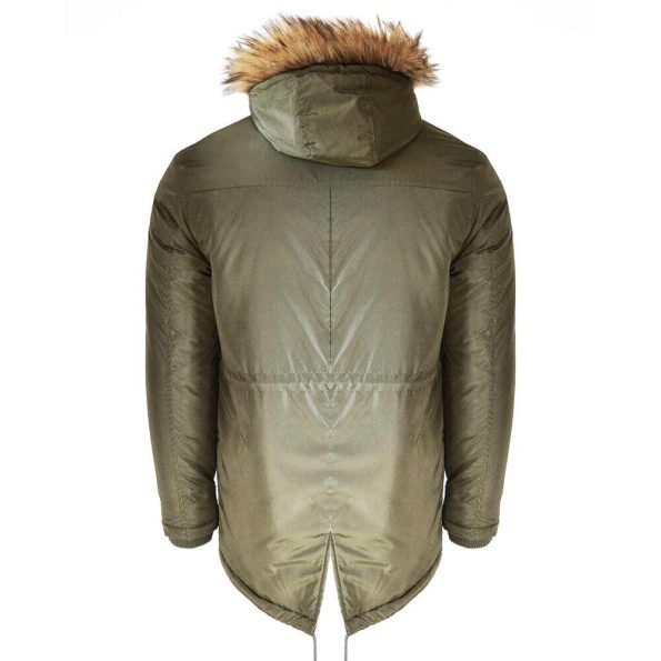 Men's Lambretta Green Parka Hooded Jacket.