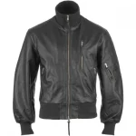 Mil-tec German Army Black Leather Flight Jacket
