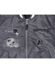 New England Patriots X Alpha X New Era Ma-1 Grey Bomber Jacket