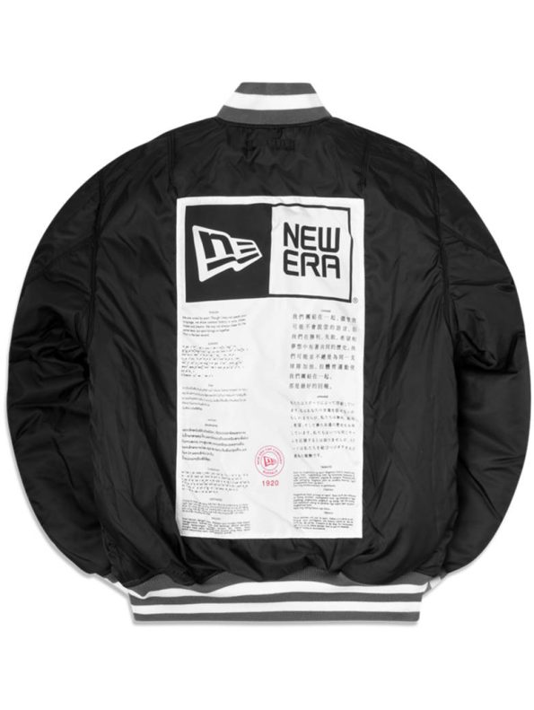New England Patriots X Alpha X New Era Ma-1 Grey Jacket.