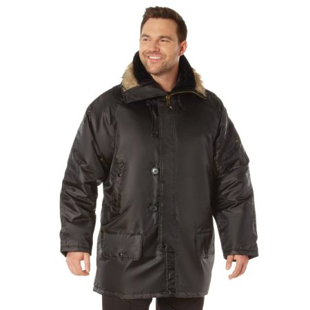 Rothco Black N-3b Snorkel Parka Jacket.