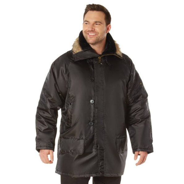Rothco Black N-3b Snorkel Parka Jacket.