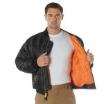 Rothco Black Quilted Ma-1 Flight Jacket