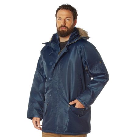 Rothco Navy Blue N-3b Parka Jacket.