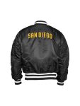 San Diego Padres X Alpha X New Era Ma-1 Black Bomber Jacket