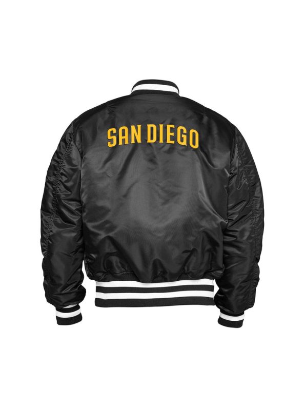 San Diego Padres X Alpha X New Era Ma-1 Black Jacket.