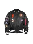 San Francisco Giants X Alpha X New Era Ma-1 Black Bomber Jacket