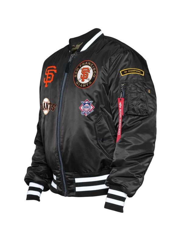 San Francisco Giants X Alpha X New Era Ma-1 Black Jacket