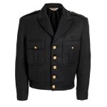 United Uniform Mfr. Button Front Ike Black Jacket