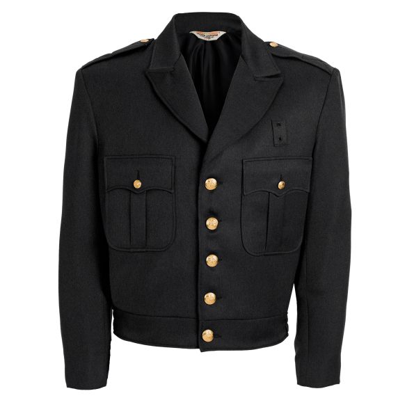 United Uniform Mfr. Button Front Ike Black Jacket