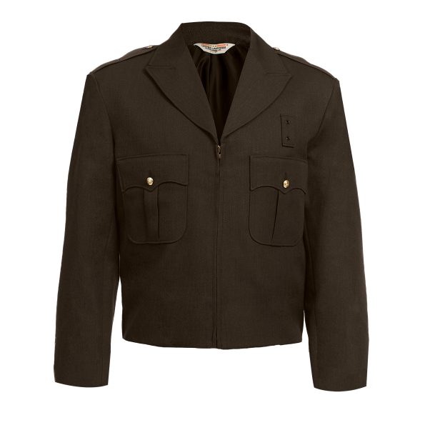 United Uniform Mfr. Zippered Front Ike Brown Jacket
