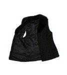 Warm Men & Women Black Broadtail Persian Karakul Lamb Fur Vest Waistcoat For Winter
