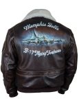 A-2 Dark Brown Leather Flight Jacket.