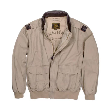 A-2 Flight White Cotton Jacket