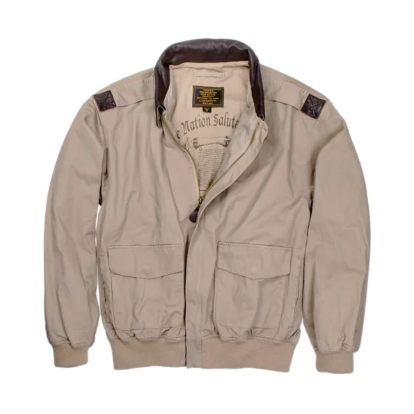 A-2 Flight White Cotton Jacket