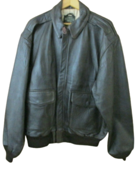 A-2 Men’s Flight Black Leather Jacket.