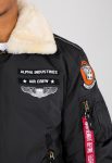 Air Force Injector III Black Jacket With White Fur